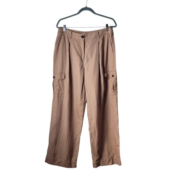 Ann Taylor LOFT Linen Blend Drapery Cargo Pants - Picture 5 of 13